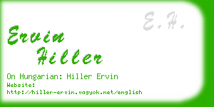 ervin hiller business card